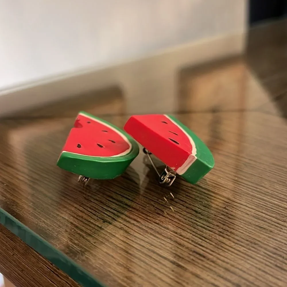 Vintage 1980’s Resign Watermelon Fruit Pins